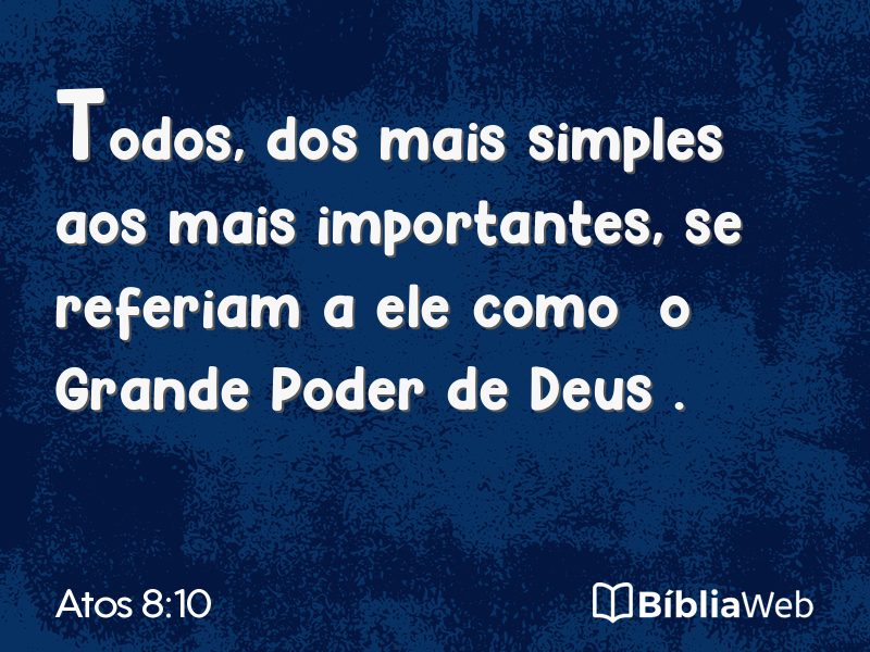 Atos 8:10 em imagem para compartilhar