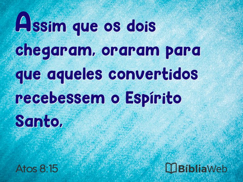 Atos 8:15 em imagem para compartilhar
