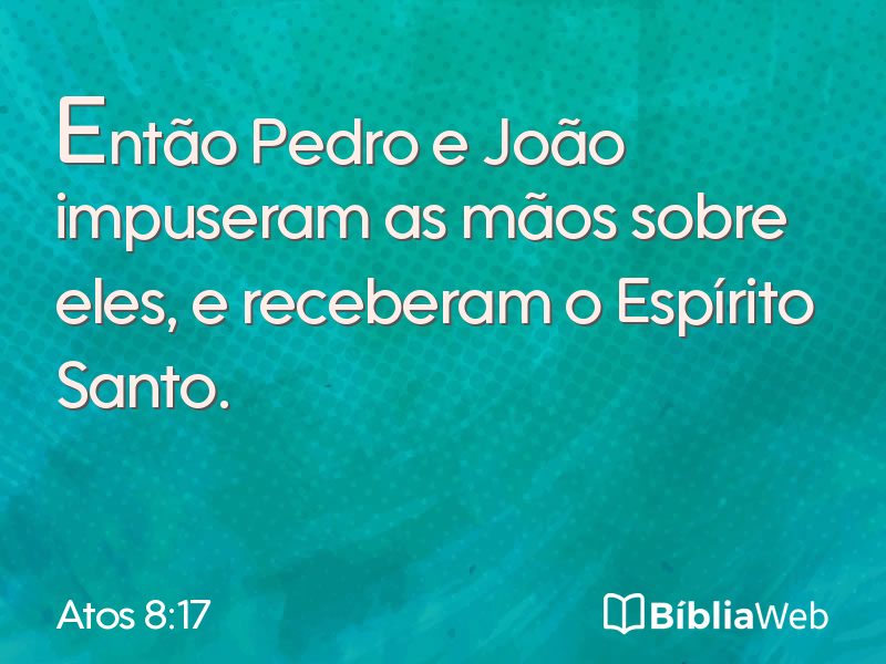 Atos 8:17 em imagem para compartilhar
