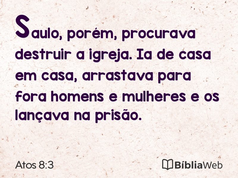 Atos 8:3 em imagem para compartilhar