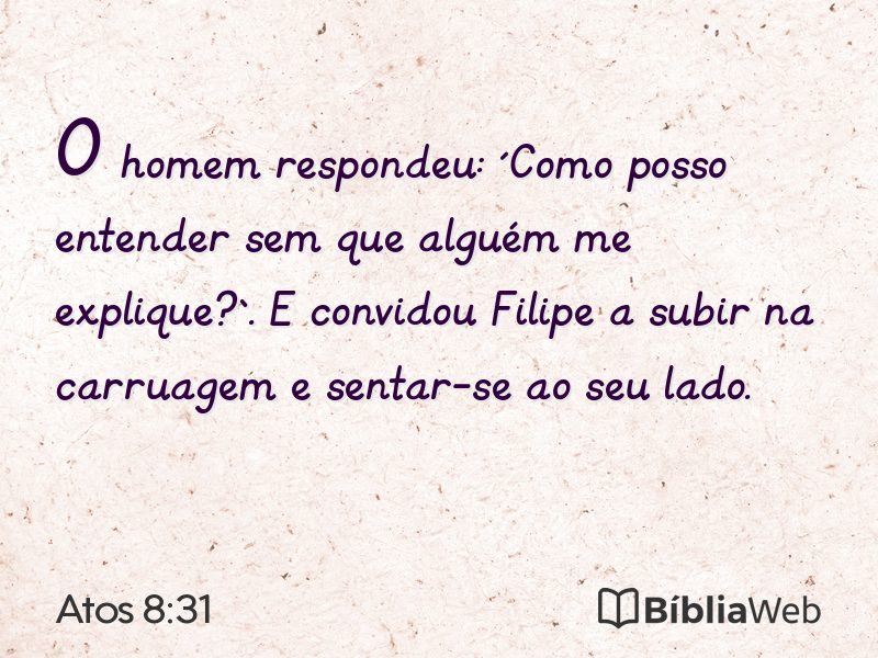 Atos 8:31 em imagem para compartilhar
