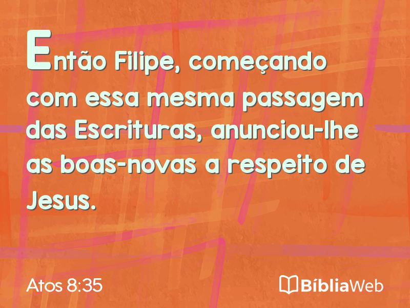 Atos 8:35 em imagem para compartilhar