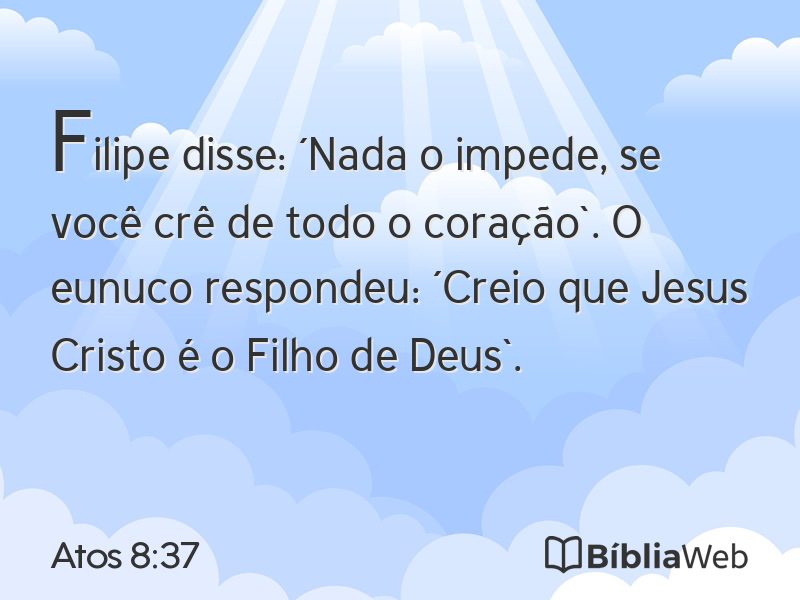Atos 8:37 em imagem para compartilhar