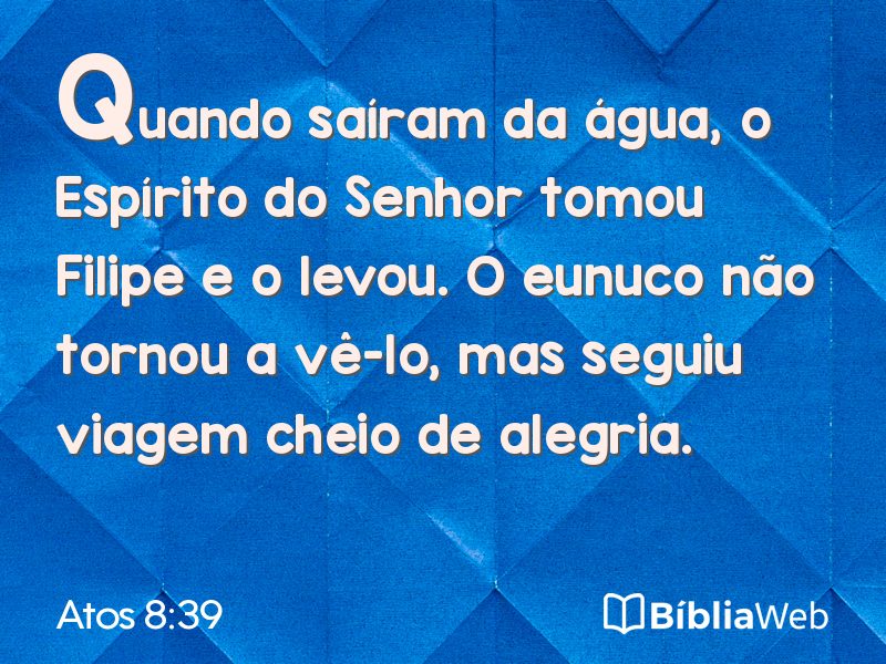 Atos 8:39 em imagem para compartilhar