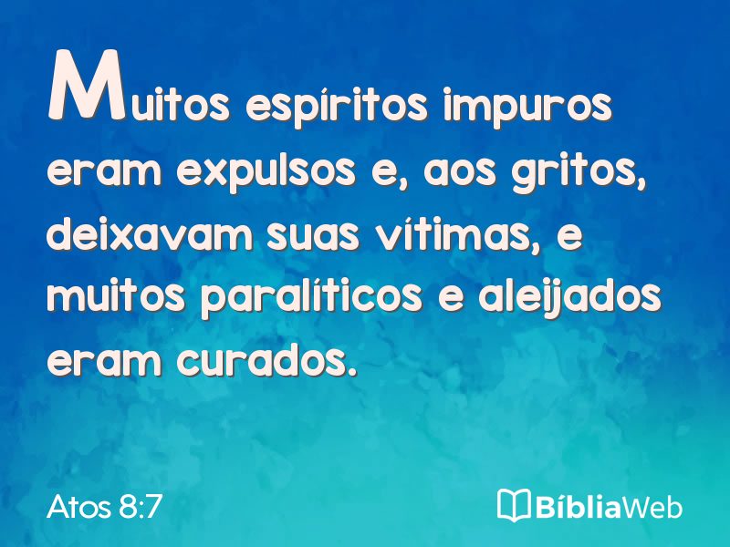 Atos 8:7 em imagem para compartilhar