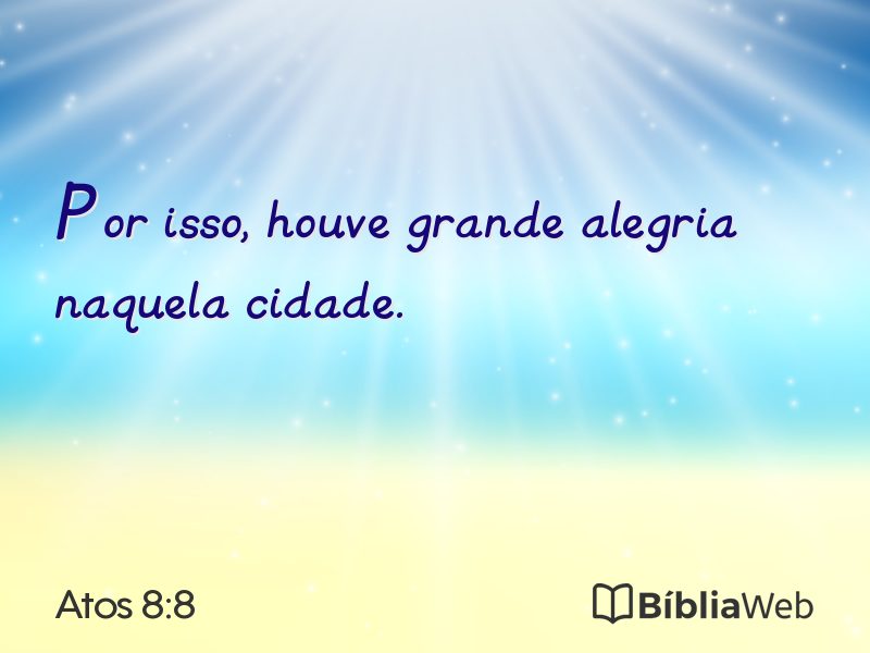 Atos 8:8 em imagem para compartilhar