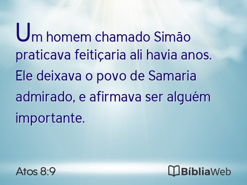 Atos 8:9 em imagem para compartilhar