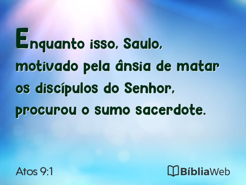 Atos 9:1 em imagem para compartilhar