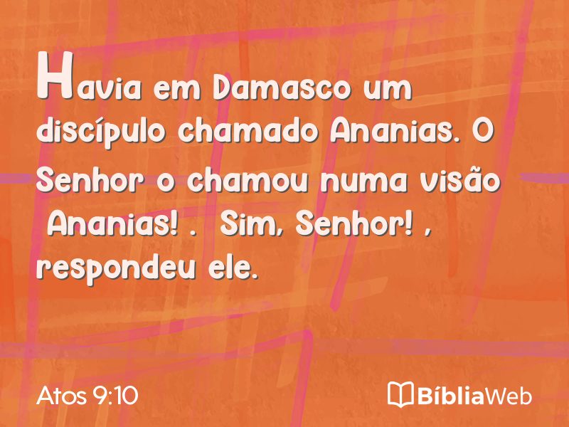 Atos 9:10 em imagem para compartilhar