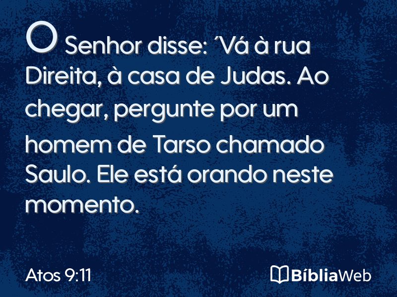 Atos 9:11 em imagem para compartilhar