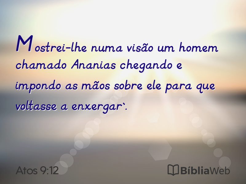 Atos 9:12 em imagem para compartilhar