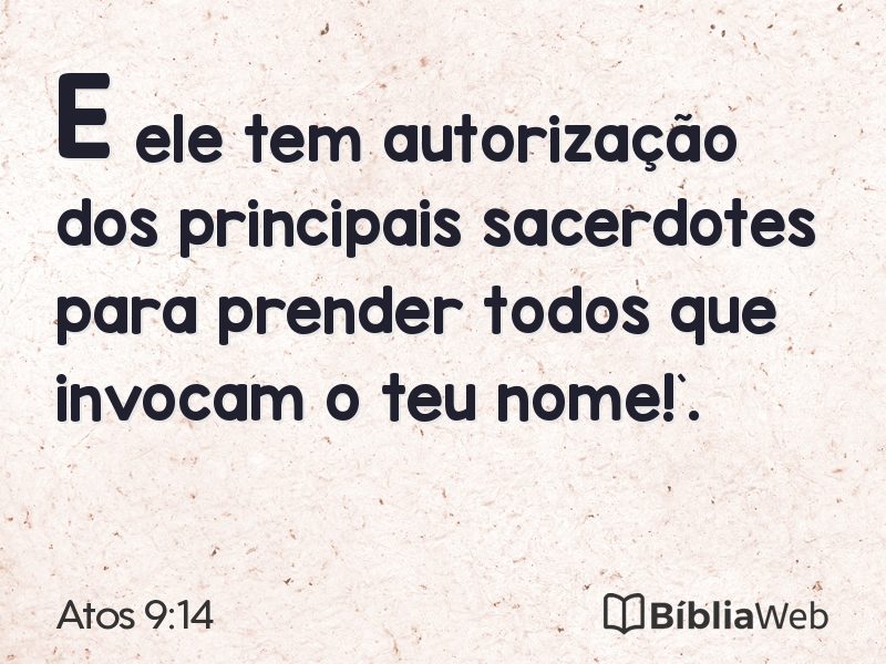 Atos 9:14 em imagem para compartilhar
