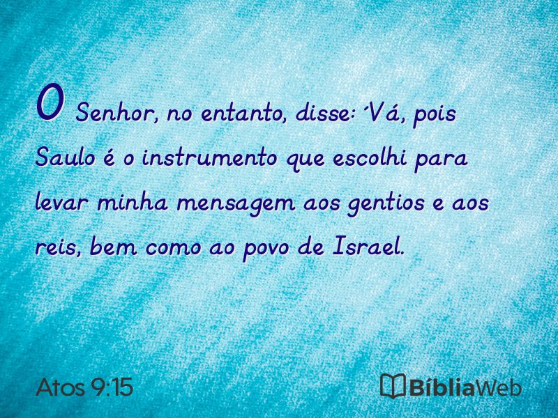 Atos 9:15 em imagem para compartilhar