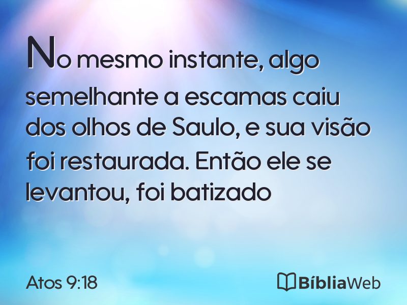 Atos 9:18 em imagem para compartilhar