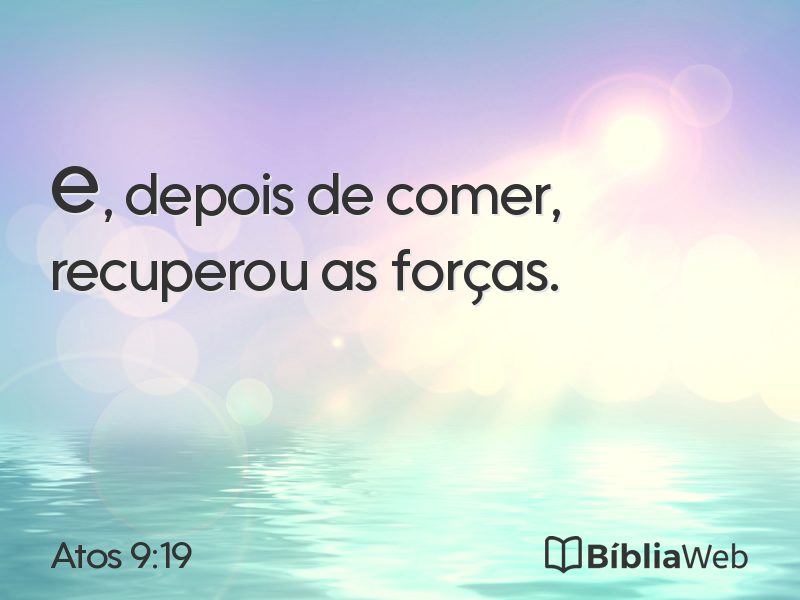 Atos 9:19 em imagem para compartilhar