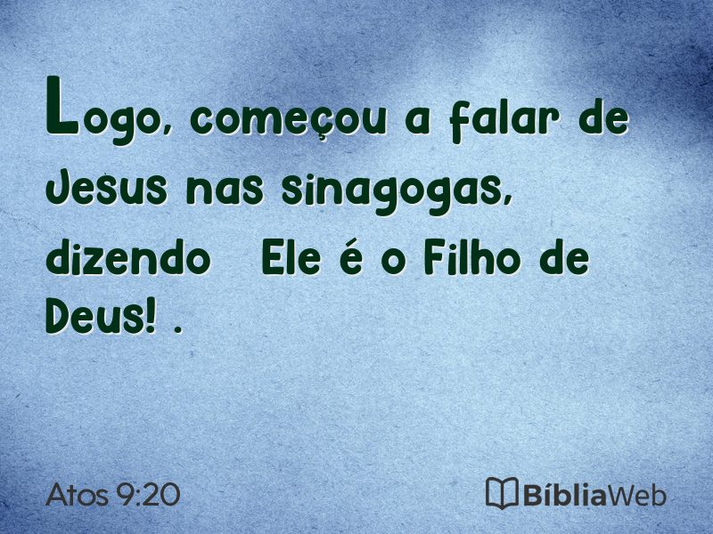 Atos 9:20 em imagem para compartilhar