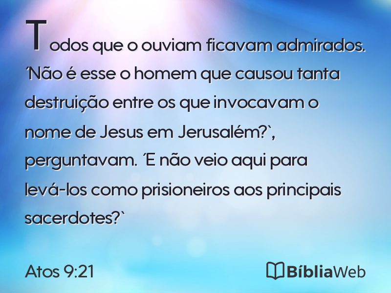 Atos 9:21 em imagem para compartilhar