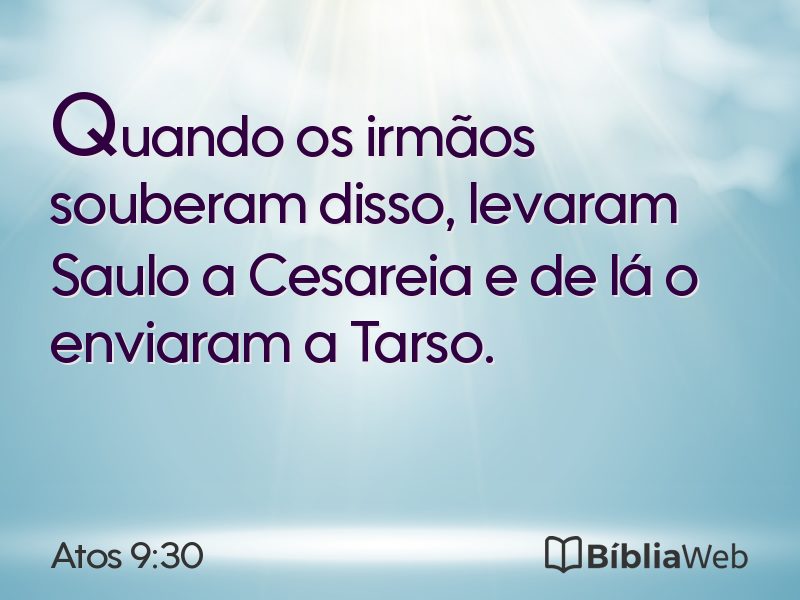 Atos 9:30 em imagem para compartilhar