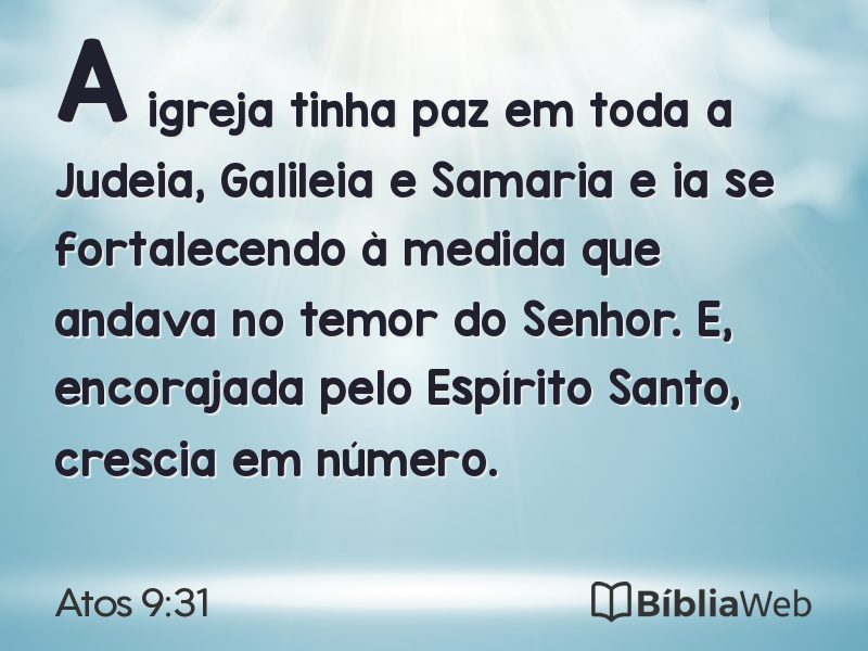 Atos 9:31 em imagem para compartilhar