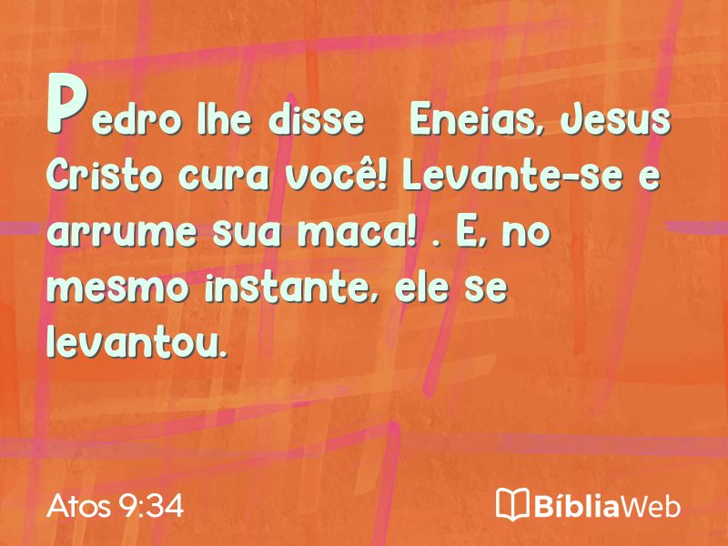 Atos 9:34 em imagem para compartilhar