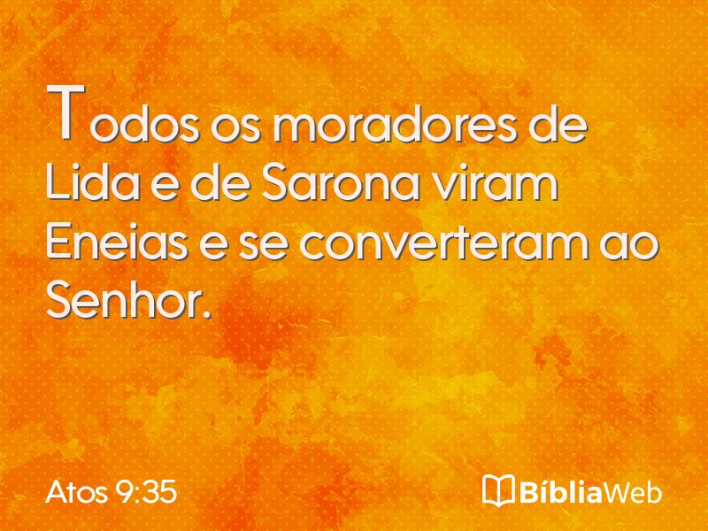 Atos 9:35 em imagem para compartilhar