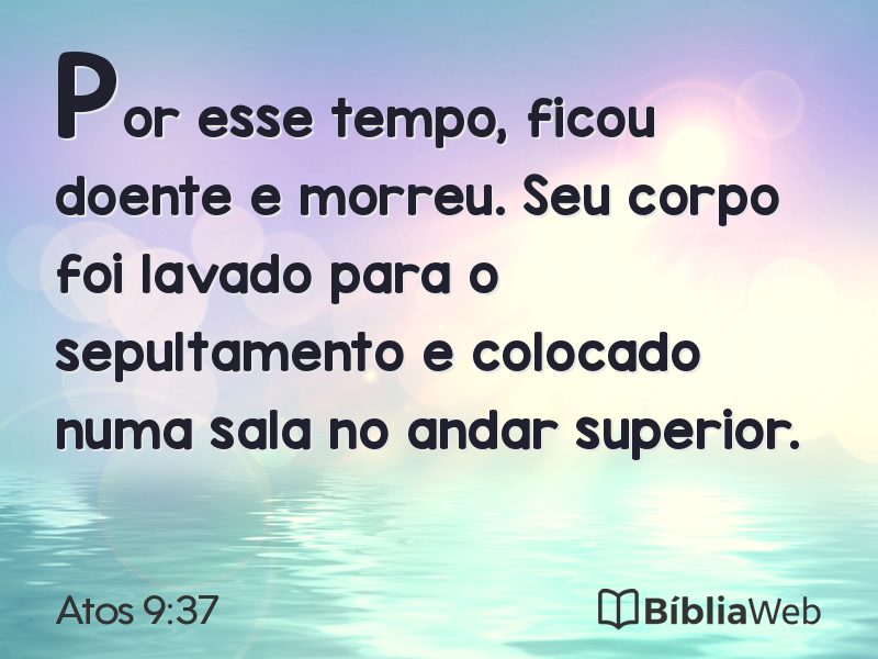 Atos 9:37 em imagem para compartilhar