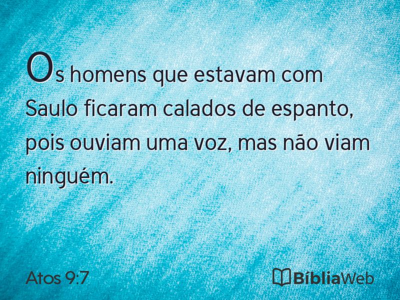 Atos 9:7 em imagem para compartilhar