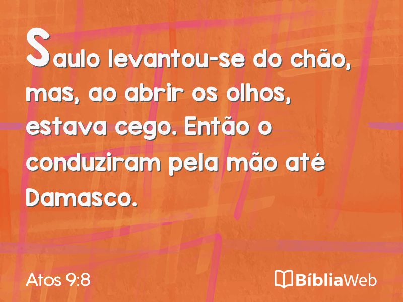 Atos 9:8 em imagem para compartilhar