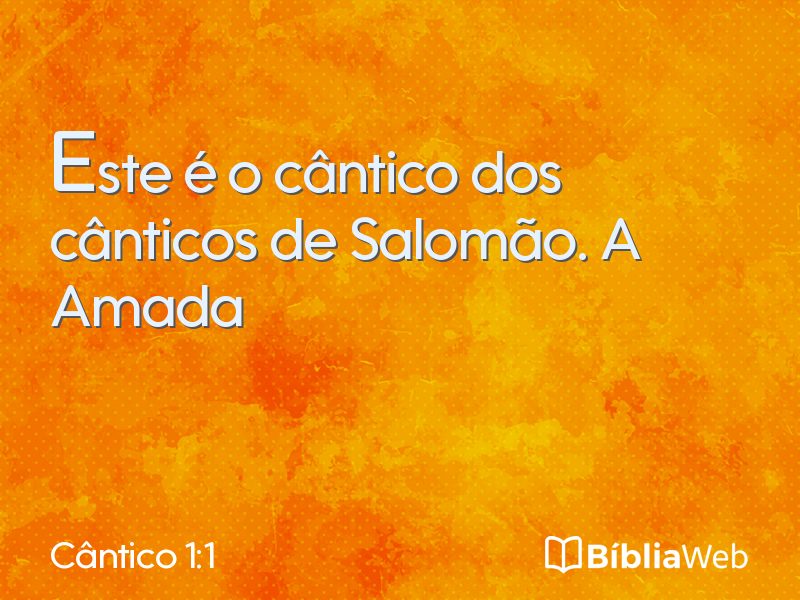 Cântico 1:1 em imagem para compartilhar