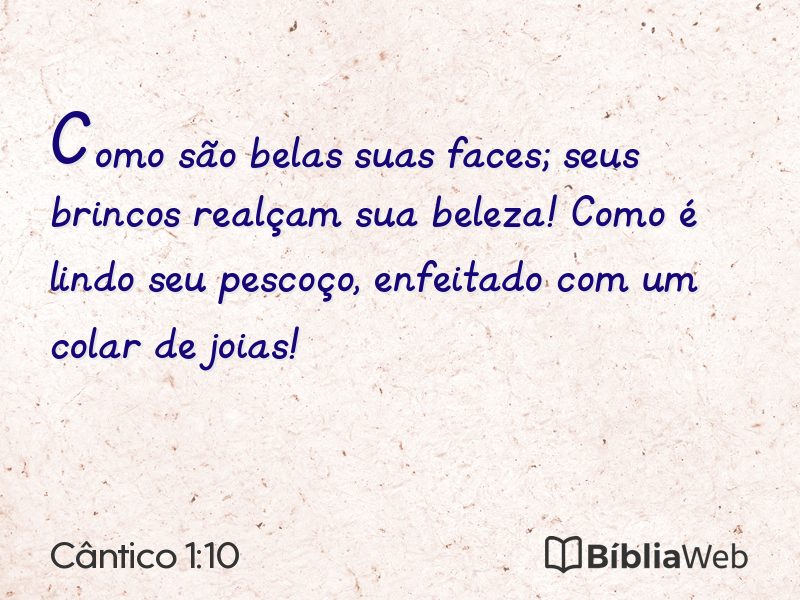 Cântico 1:10 em imagem para compartilhar