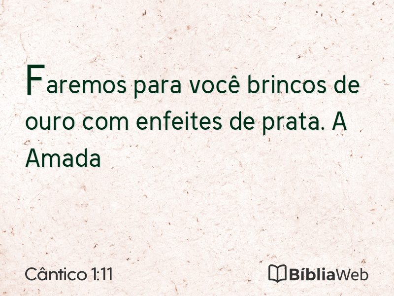 Cântico 1:11 em imagem para compartilhar