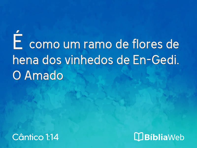 Cântico 1:14 em imagem para compartilhar