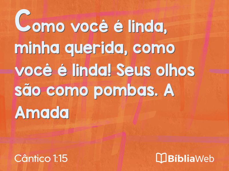 Cântico 1:15 em imagem para compartilhar