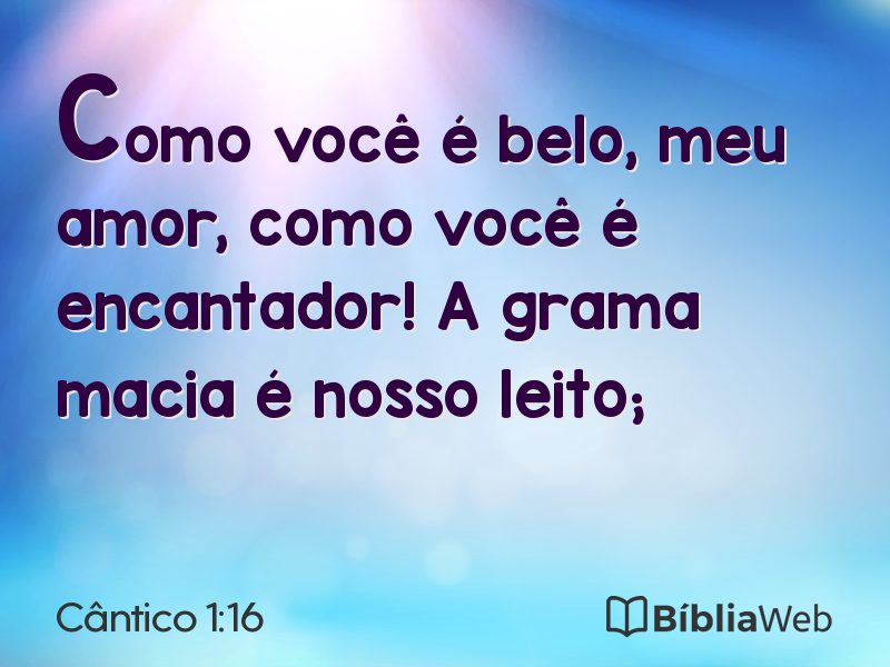 Cântico 1:16 em imagem para compartilhar