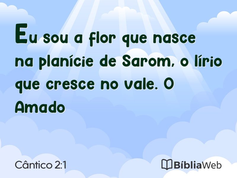 Cântico 2:1 em imagem para compartilhar