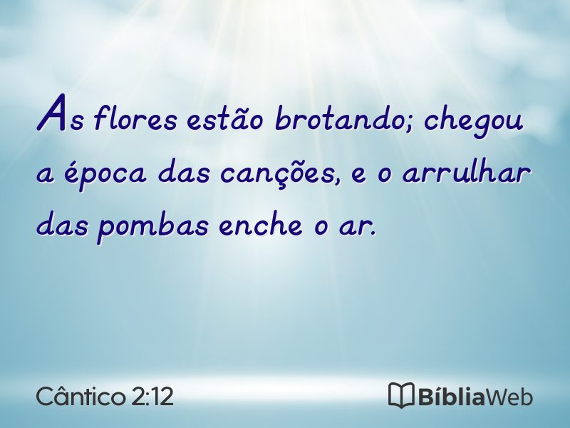 Cântico 2:12 em imagem para compartilhar