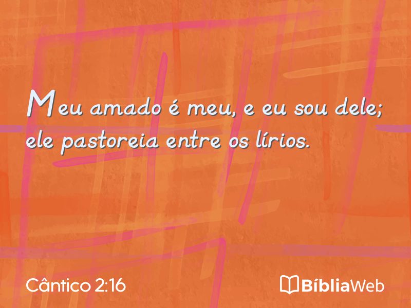 Cântico 2:16 em imagem para compartilhar