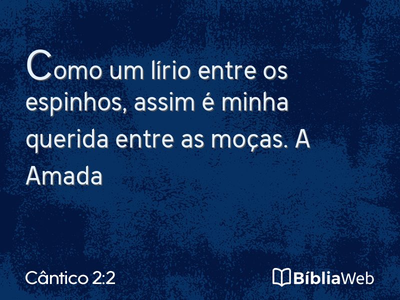 Cântico 2:2 em imagem para compartilhar