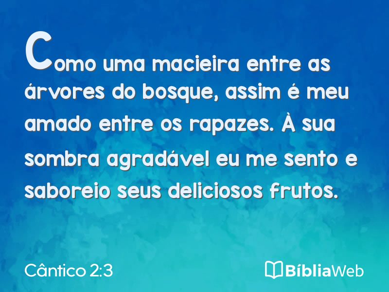 Cântico 2:3 em imagem para compartilhar