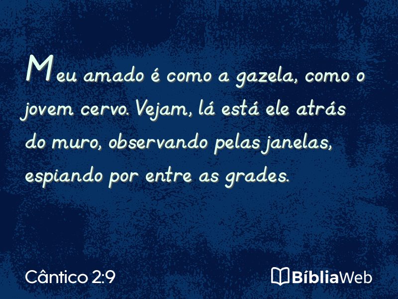 Cântico 2:9 em imagem para compartilhar