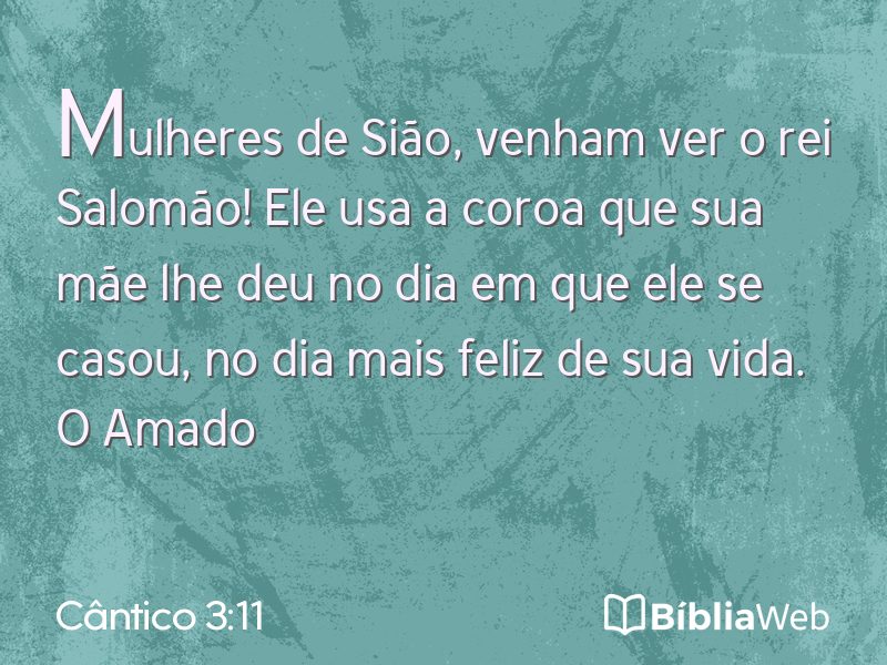 Cântico 3:11 em imagem para compartilhar