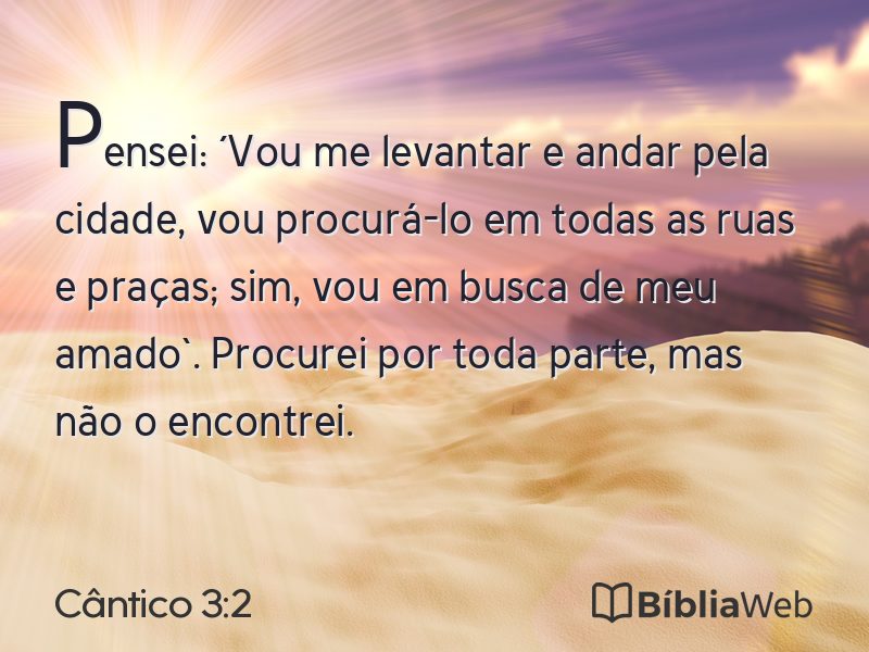 Cântico 3:2 em imagem para compartilhar