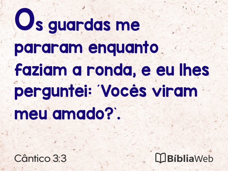 Cântico 3:3 em imagem para compartilhar