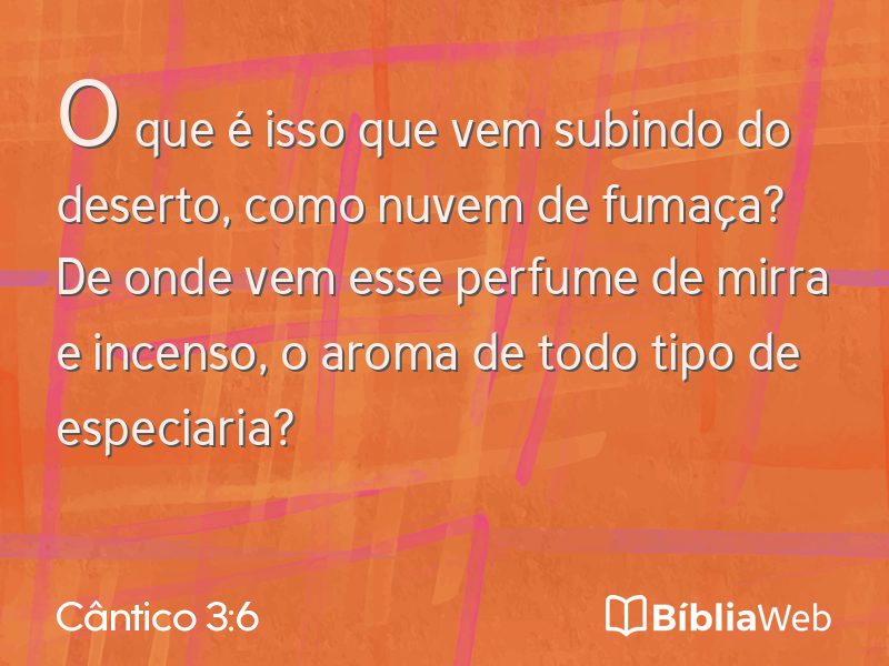 Cântico 3:6 em imagem para compartilhar