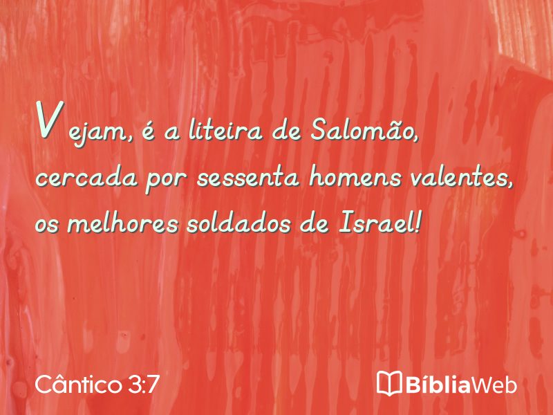 Cântico 3:7 em imagem para compartilhar