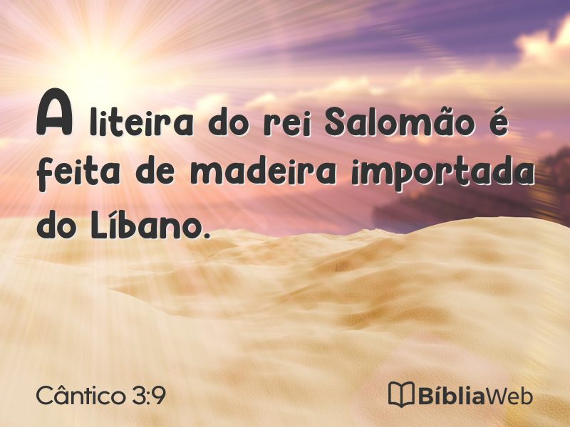 Cântico 3:9 em imagem para compartilhar