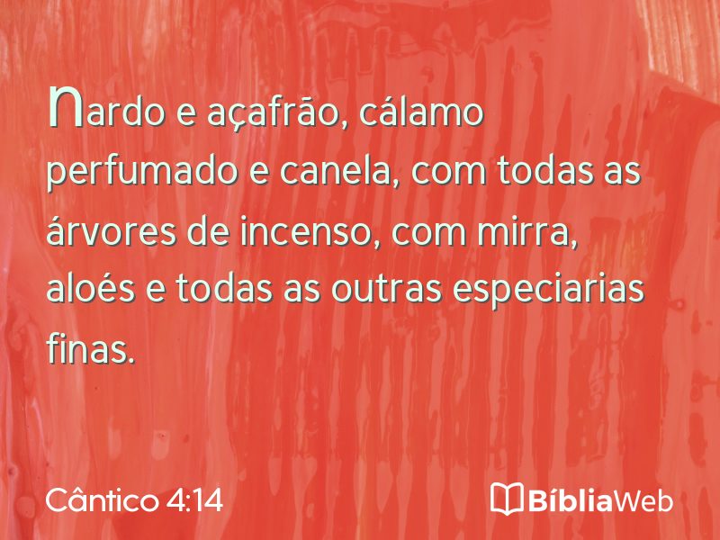Cântico 4:14 em imagem para compartilhar