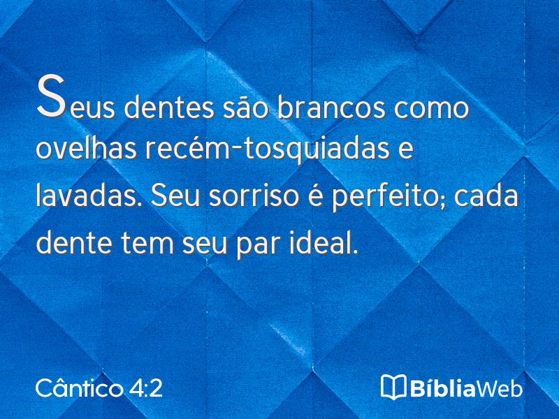 Cântico 4:2 em imagem para compartilhar
