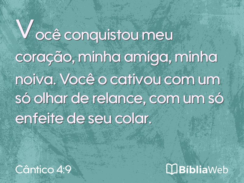 Cântico 4:9 em imagem para compartilhar