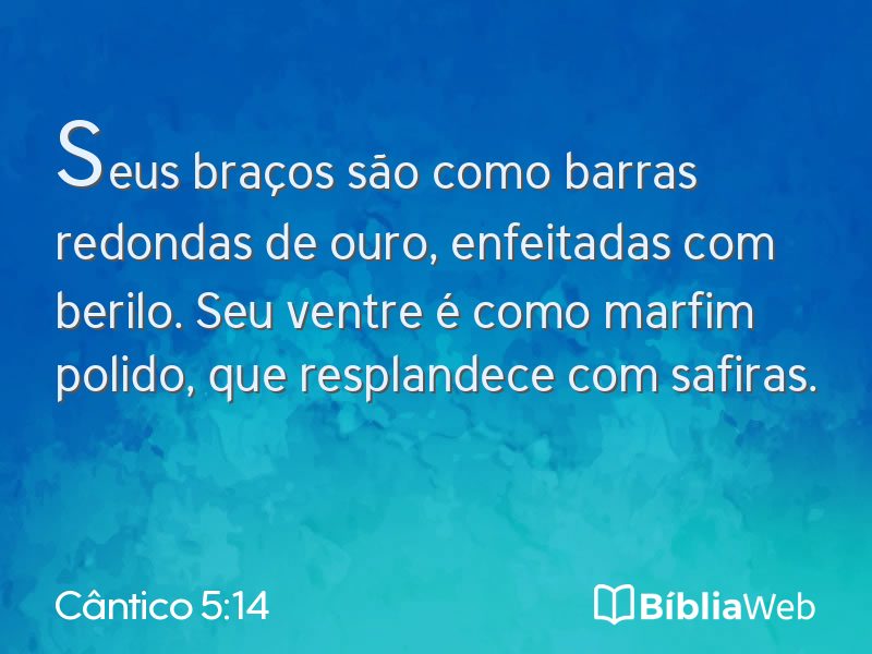 Cântico 5:14 em imagem para compartilhar
